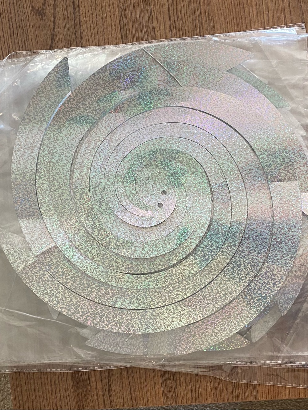 Holographic Silver Spiral Party Hanging Decoration - Home Party Supplies 6pk
